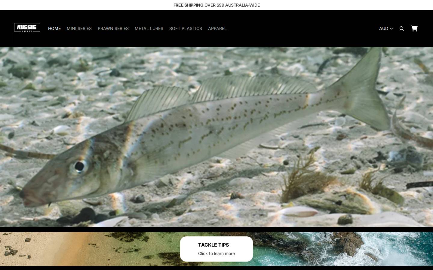 aussielures.com homepage screenshot