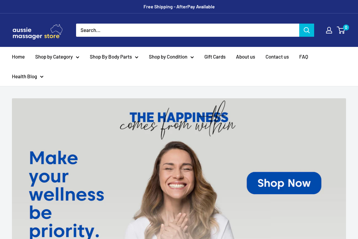 aussiemassagerstore.com.au homepage screenshot