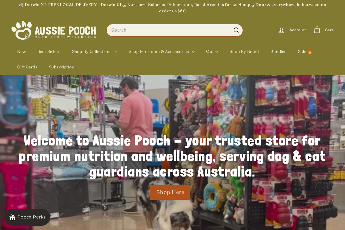 Aussie Pooch Nutrition & Wellbeing homepage screenshot