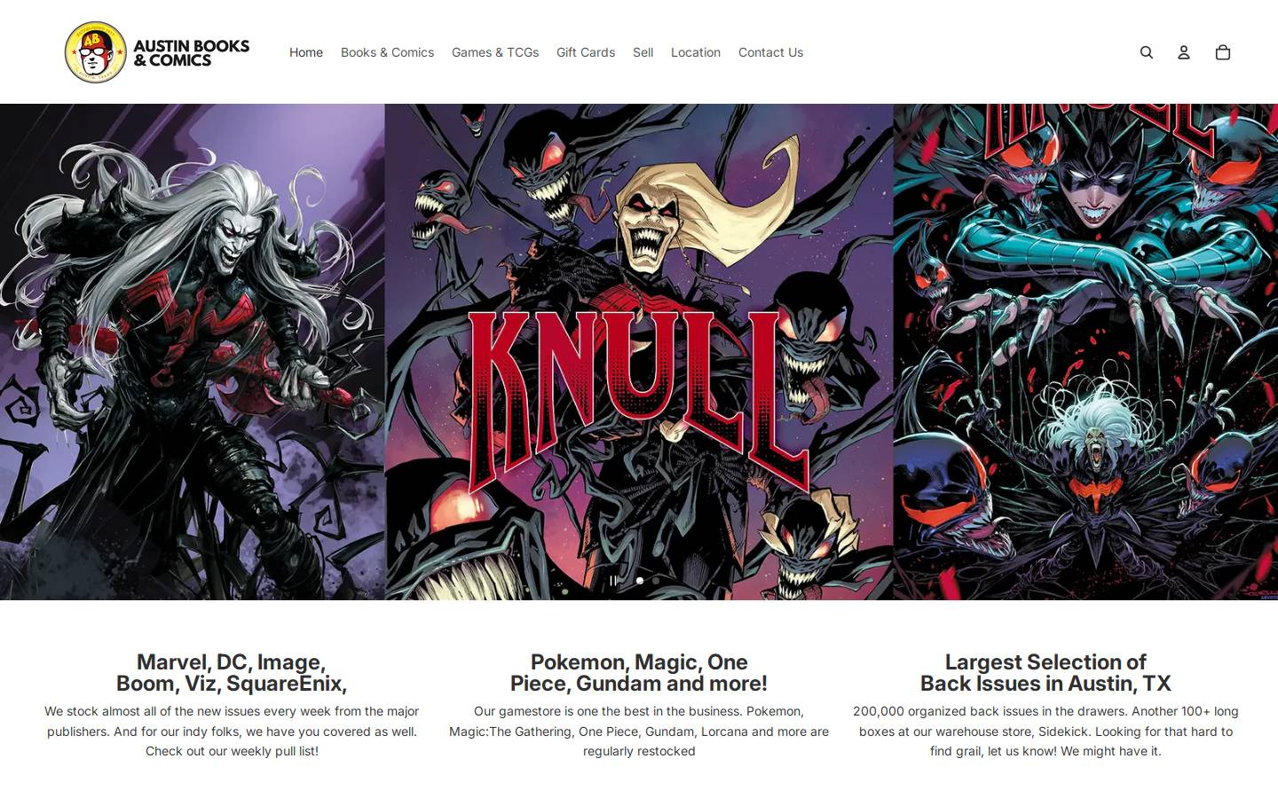 austinbooks.com homepage screenshot
