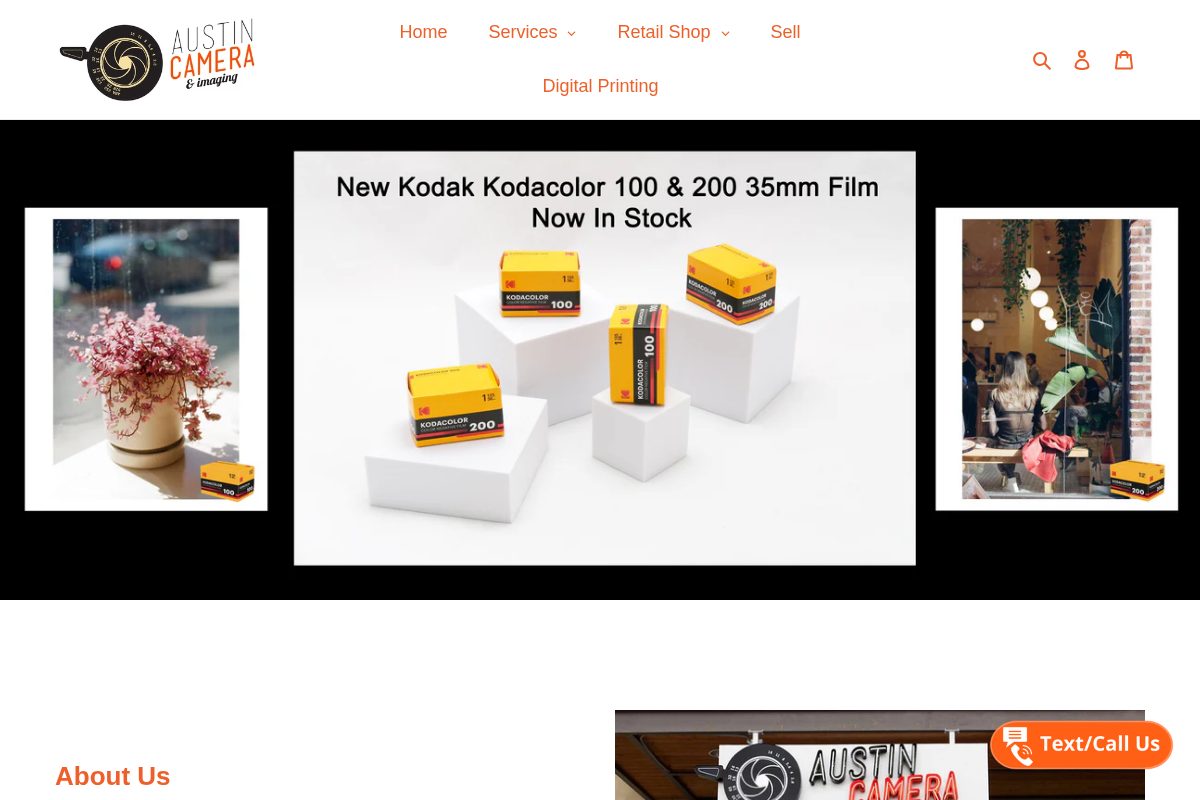 Austin Camera homepage screenshot