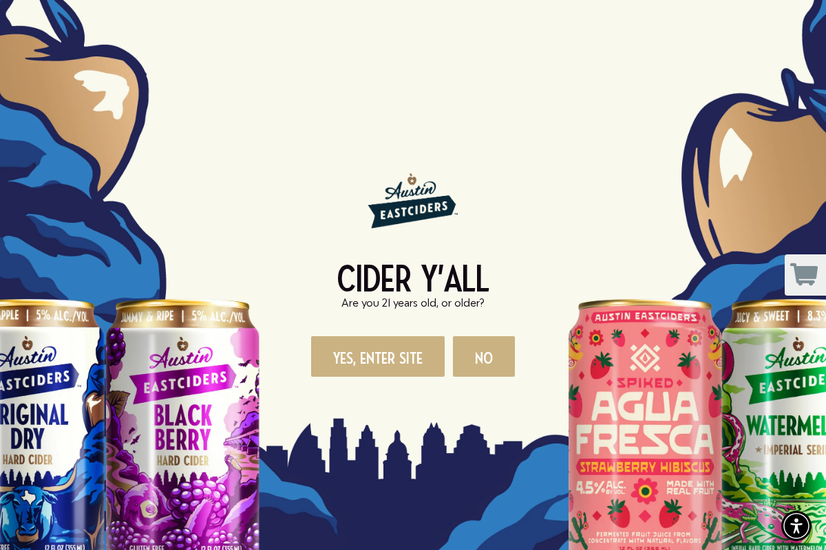 Austin Eastciders homepage screenshot