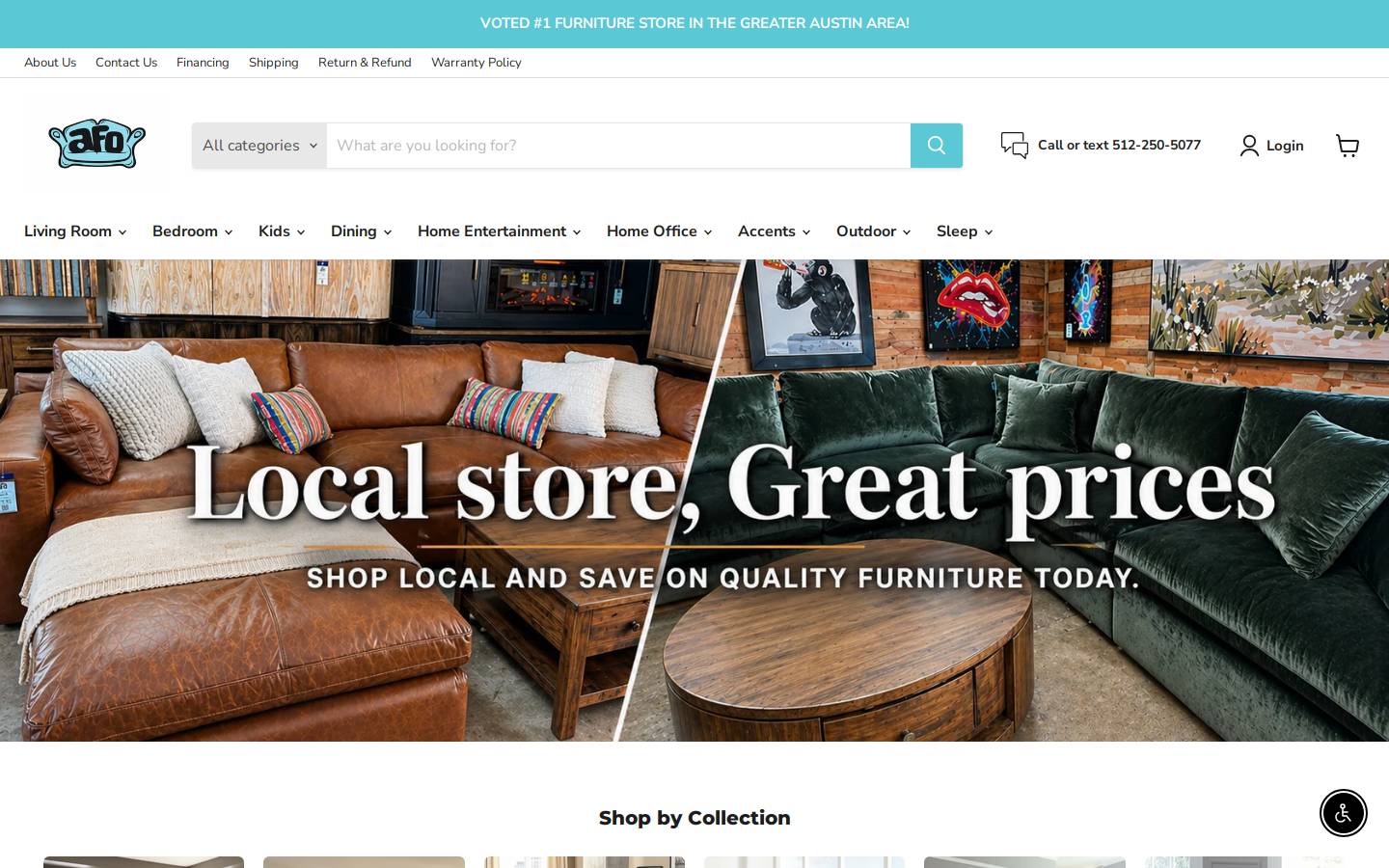 austinsfurnitureoutlet.com homepage screenshot