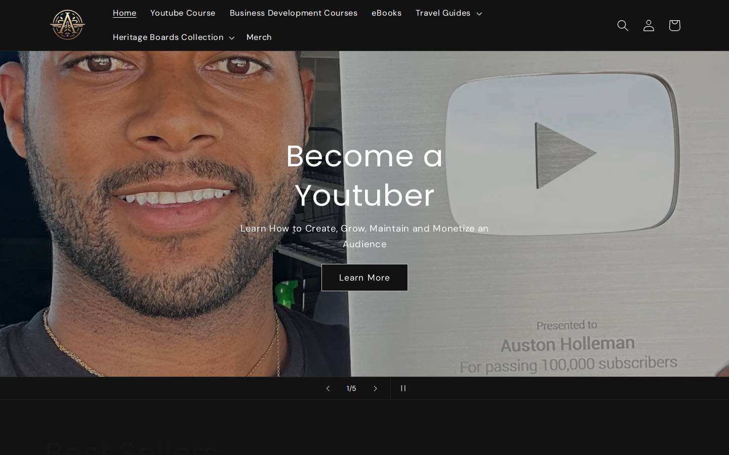 austonholleman.shop homepage screenshot