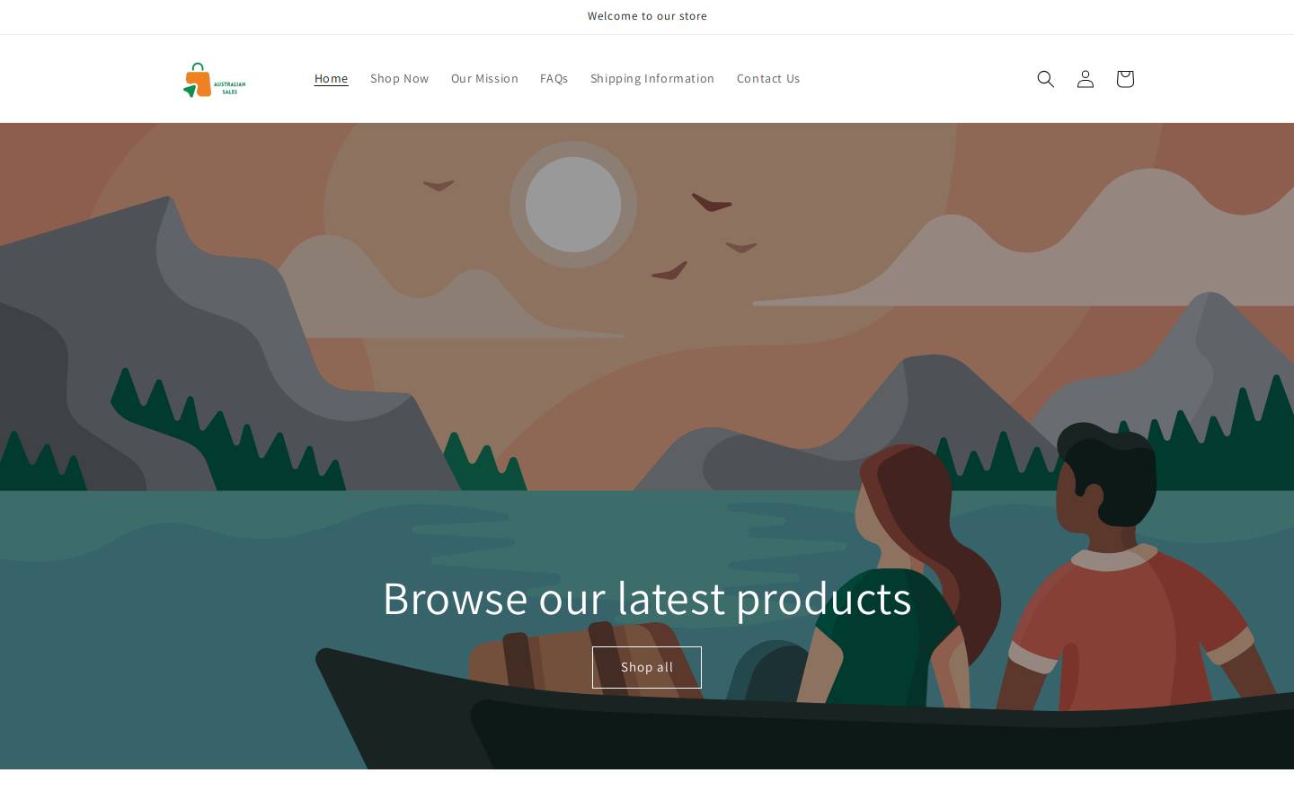 australian-sales.com homepage screenshot