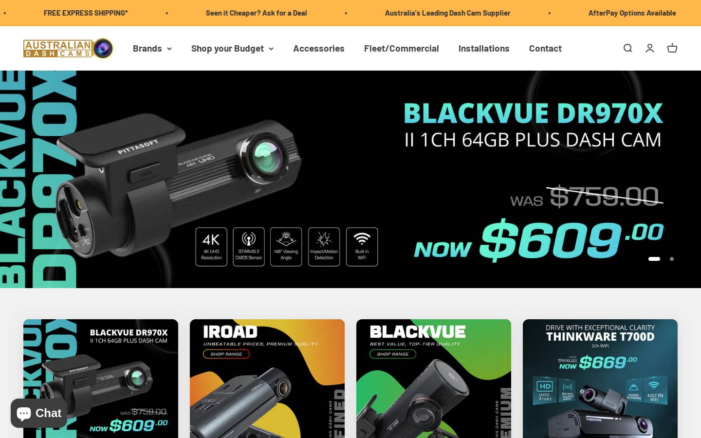 australiandashcams.com homepage screenshot