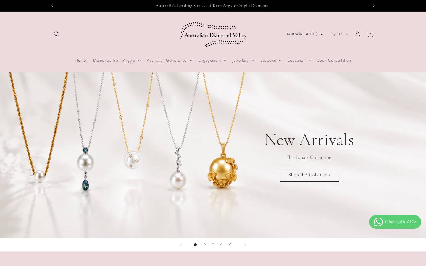 australiandiamondvalley.com.au homepage screenshot