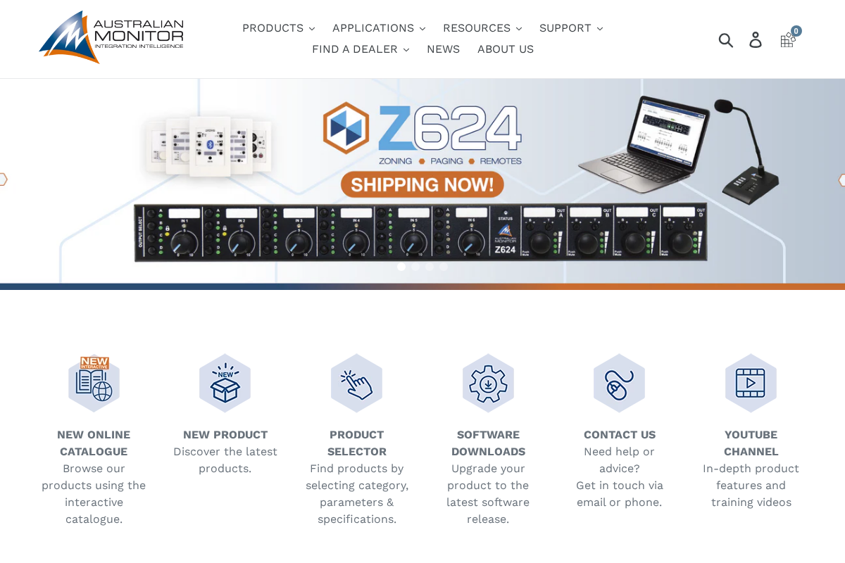 Australian Monitor homepage screenshot