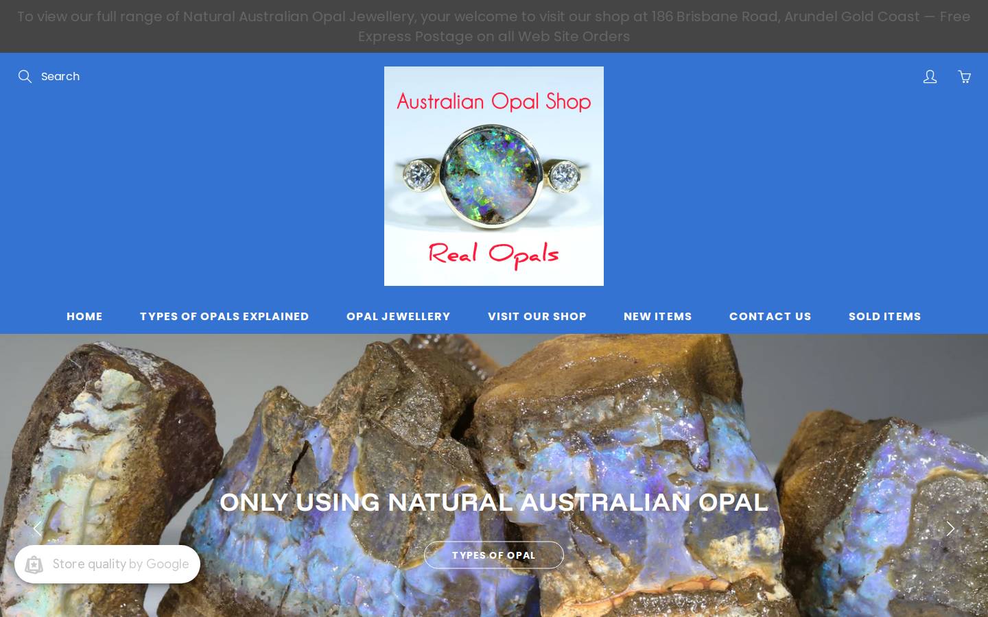 australianopalshop.com.au homepage screenshot