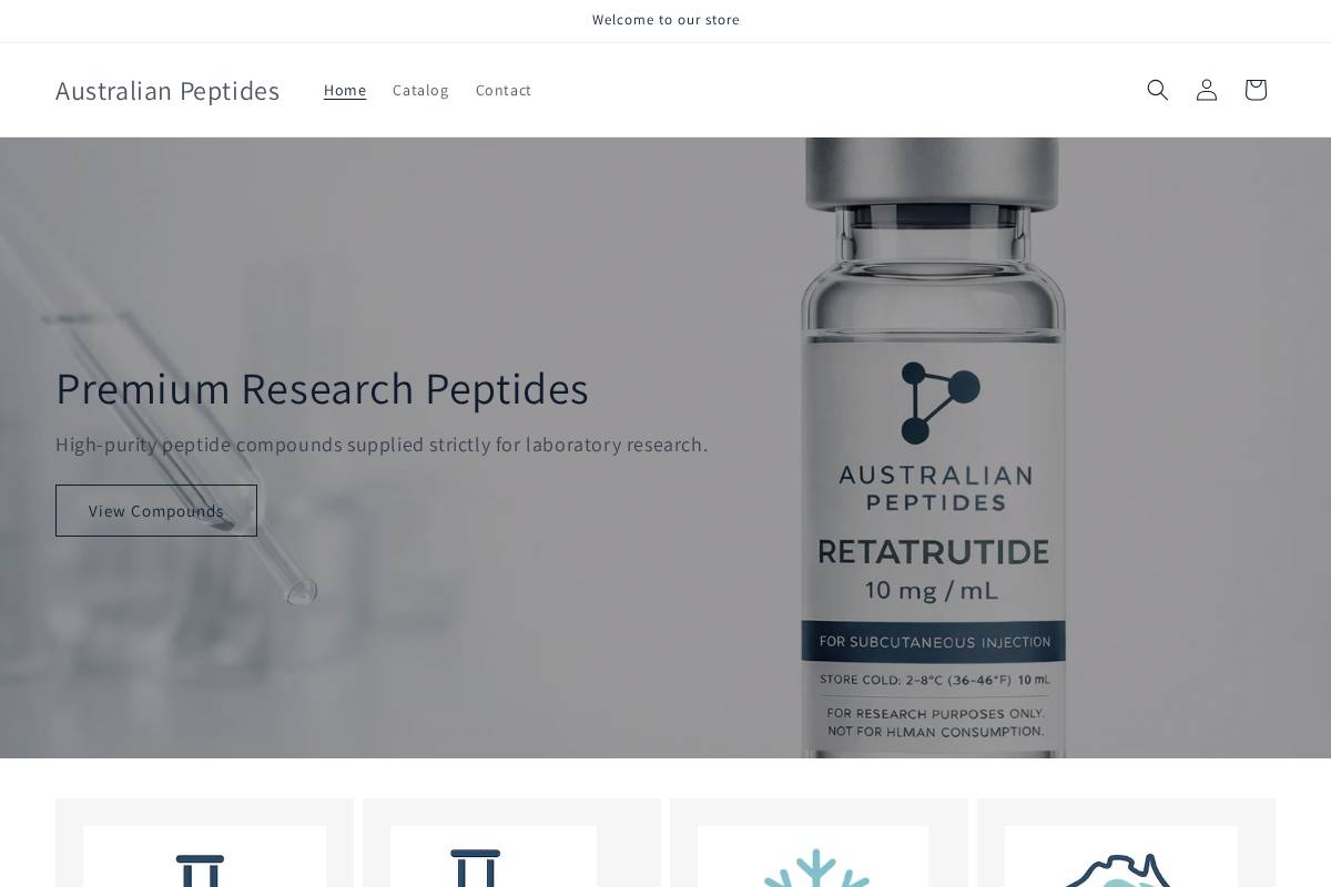 australianpeptides.org homepage screenshot