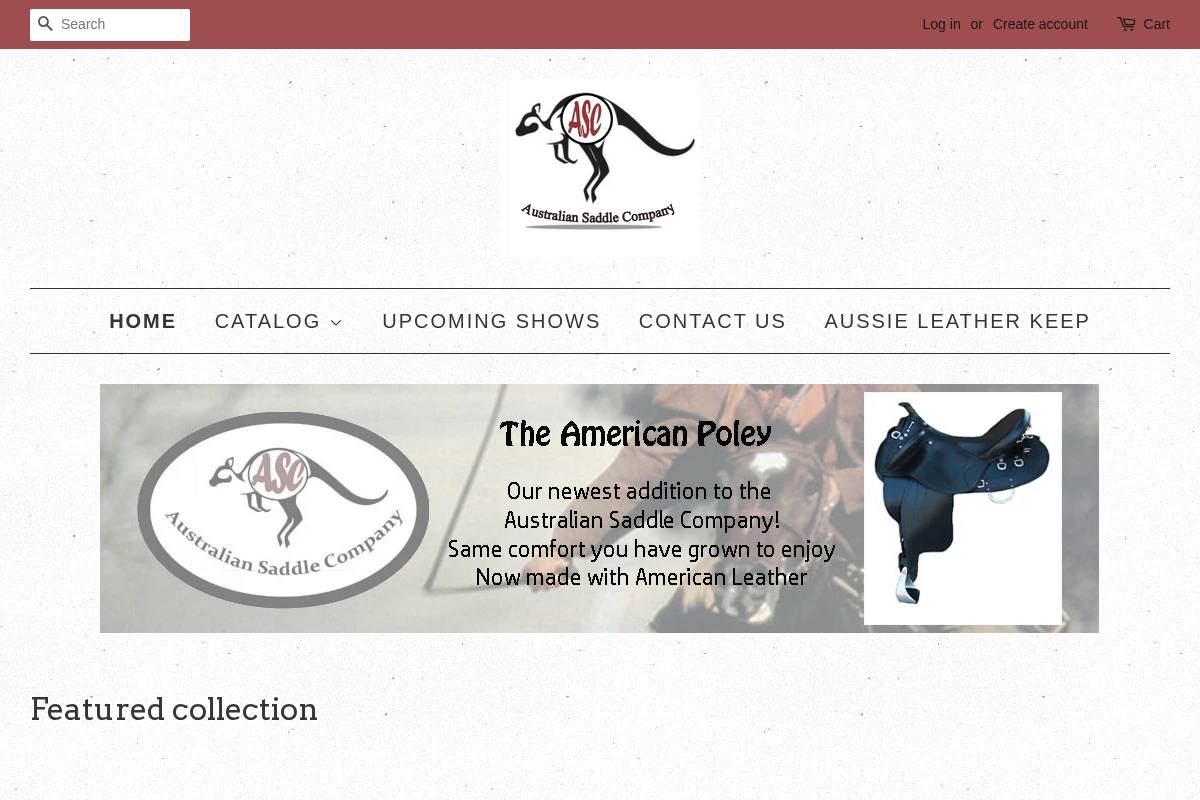 australiansaddleco.com homepage screenshot