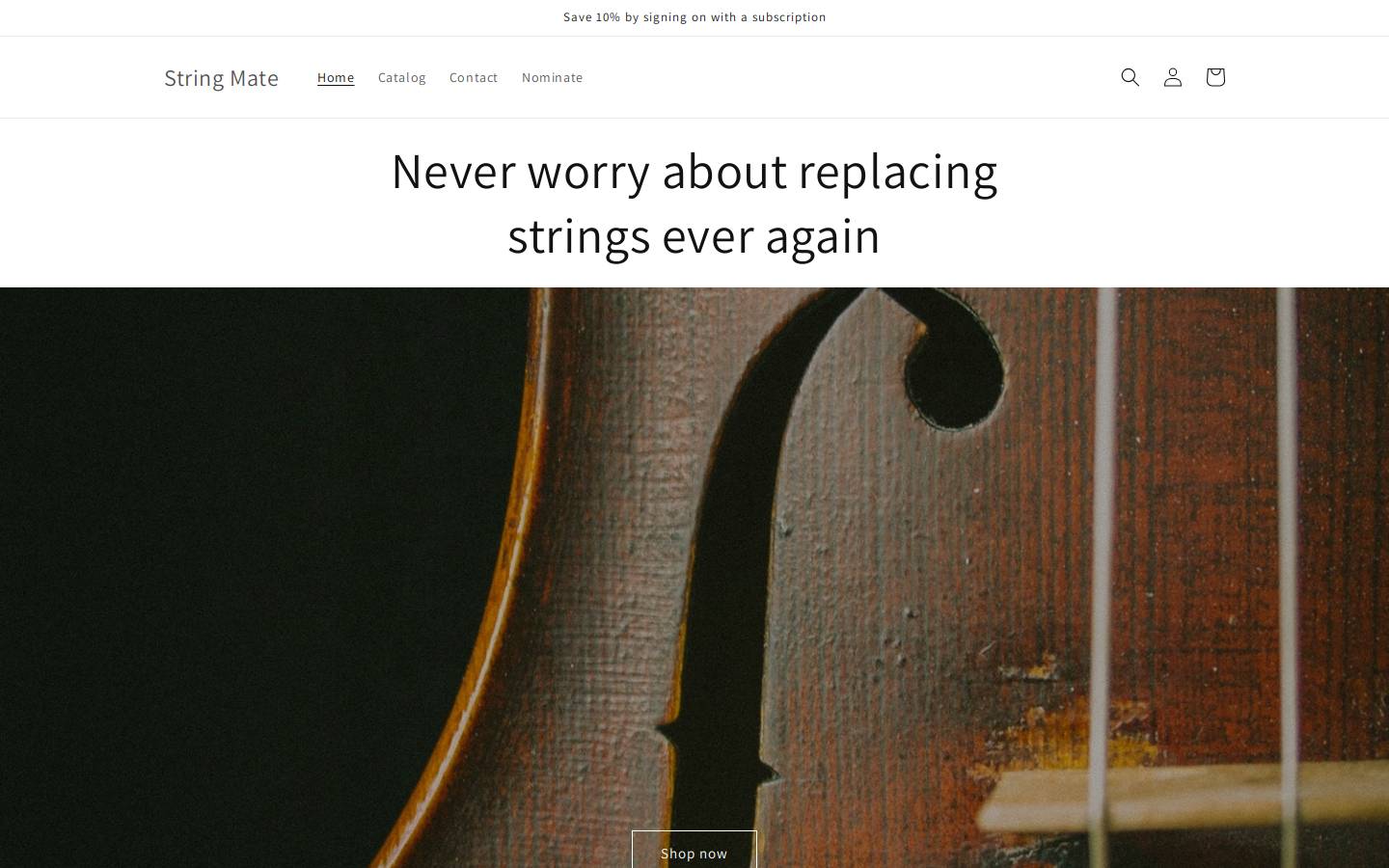 australianstrings.com homepage screenshot