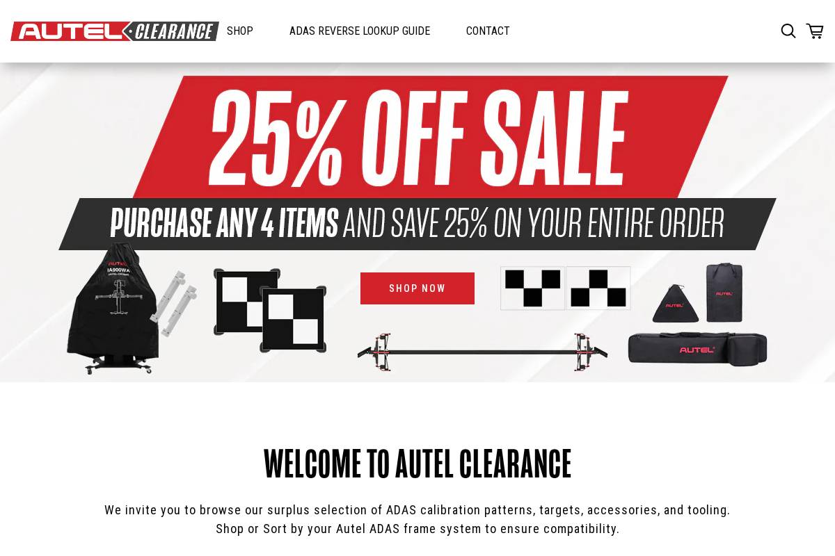 autelclearance.com homepage screenshot