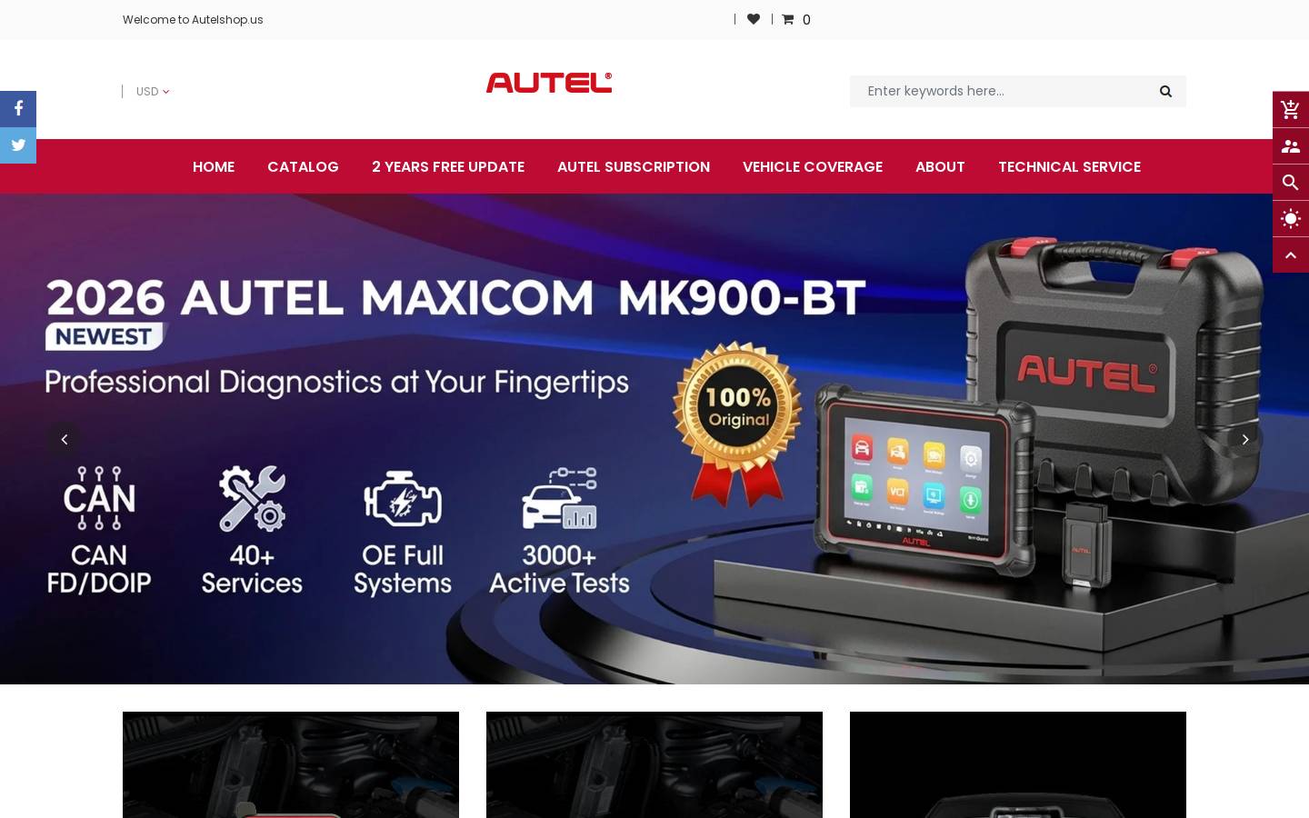 autelshop.us homepage screenshot