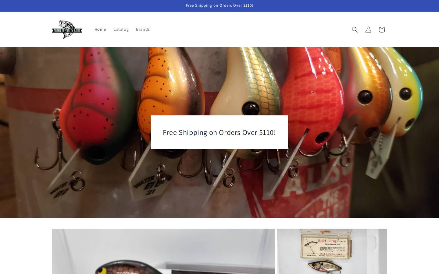 autenspecialtybaits.com homepage screenshot