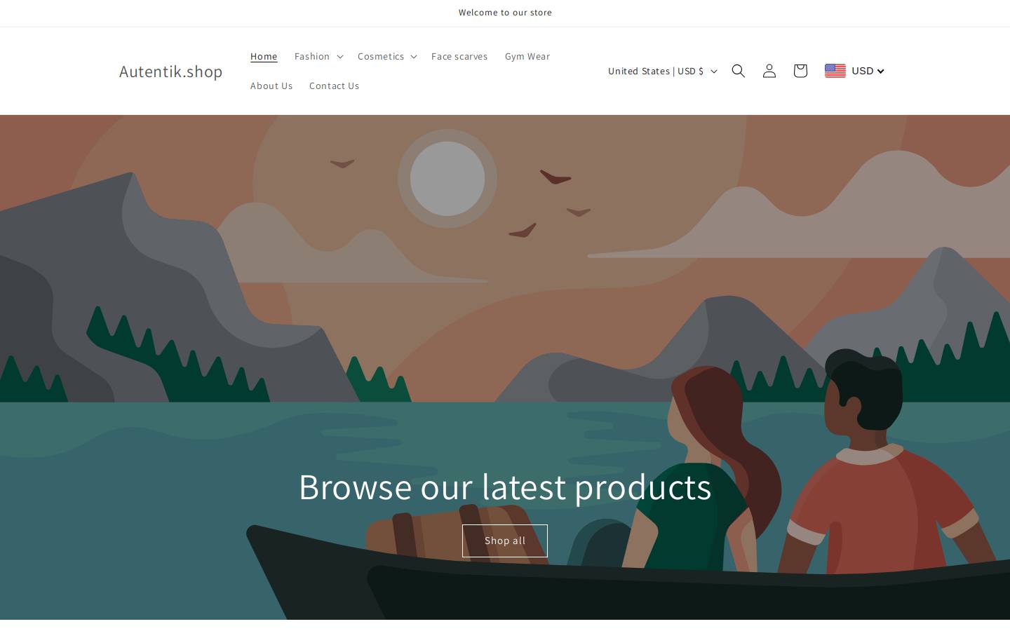 autentik.shop homepage screenshot