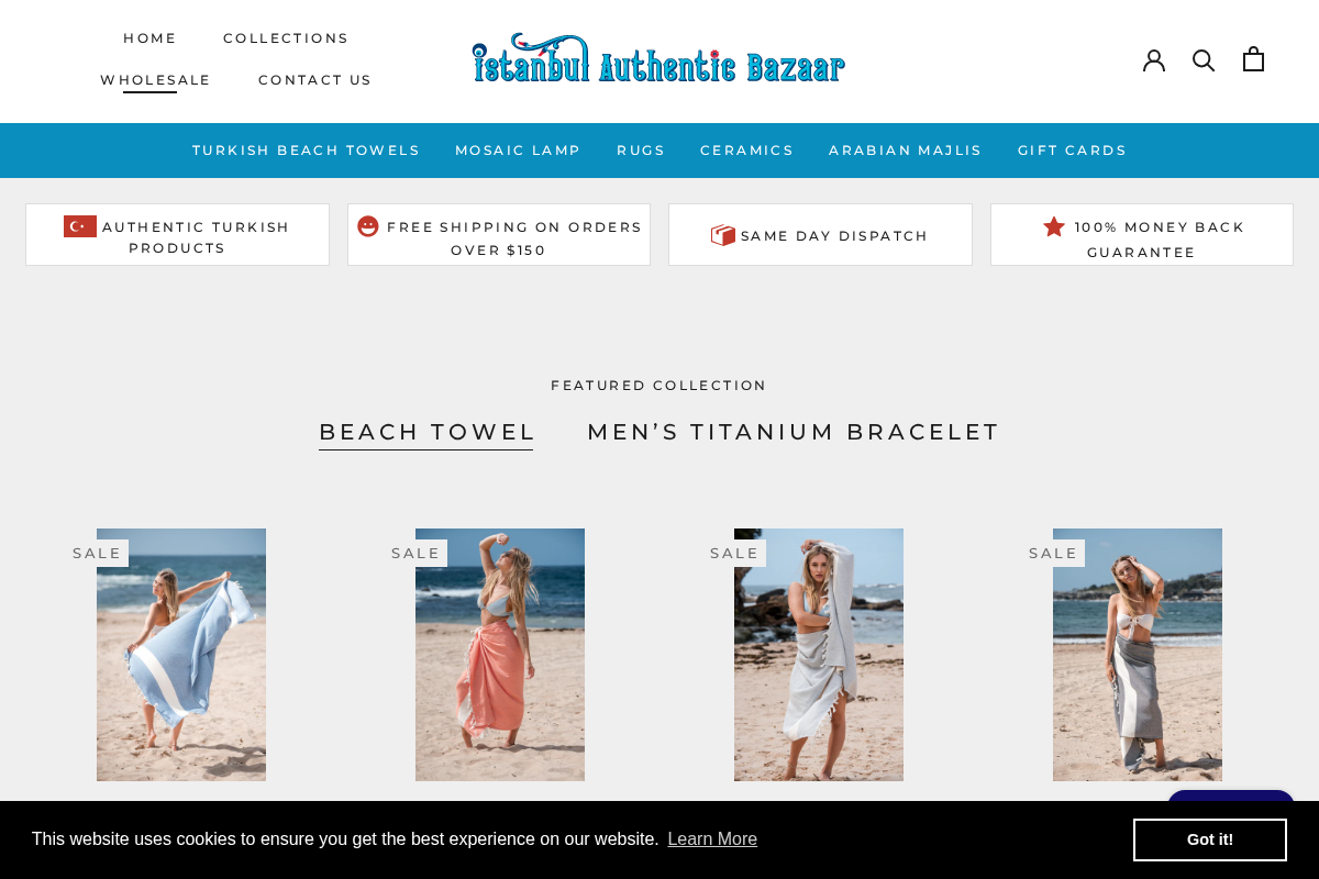 Istanbul Authentic Bazaar homepage screenshot