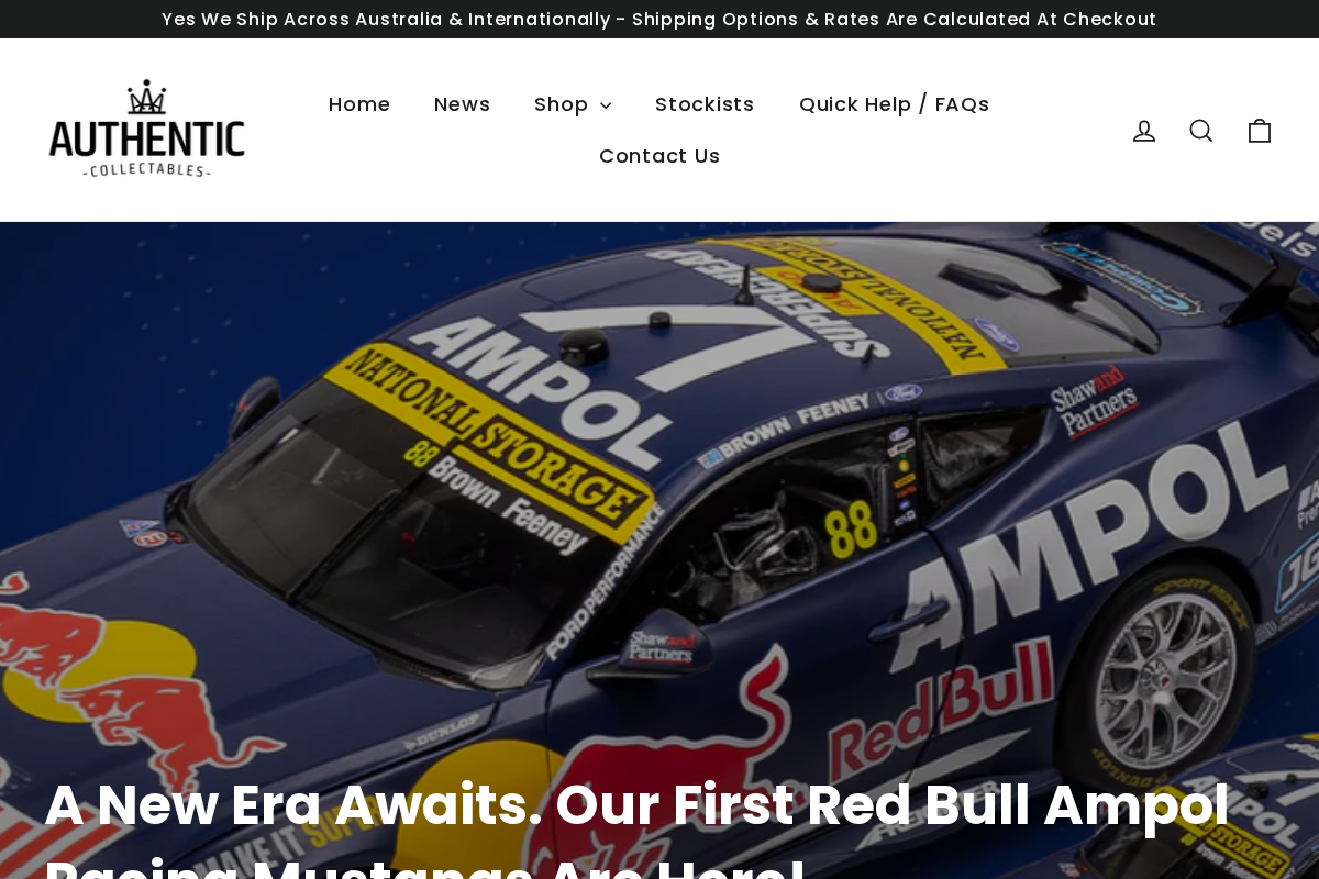 Authentic Collectables homepage screenshot