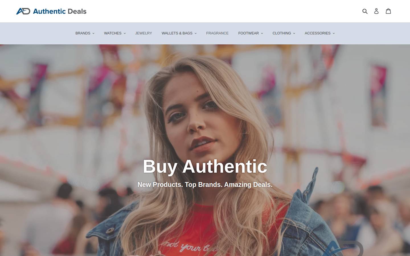 authenticdeal.com homepage screenshot