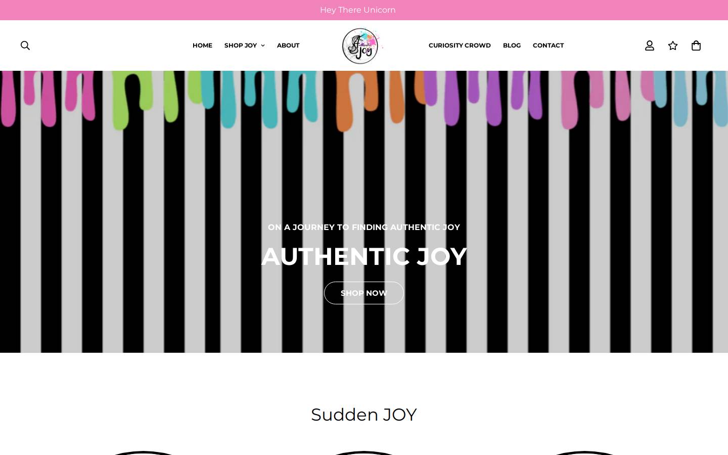 authenticjoyshop.com homepage screenshot
