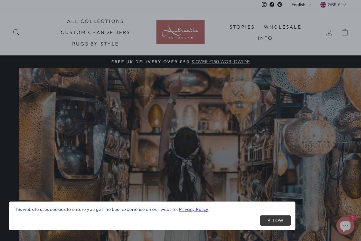authenticmoroccan.co.uk homepage screenshot