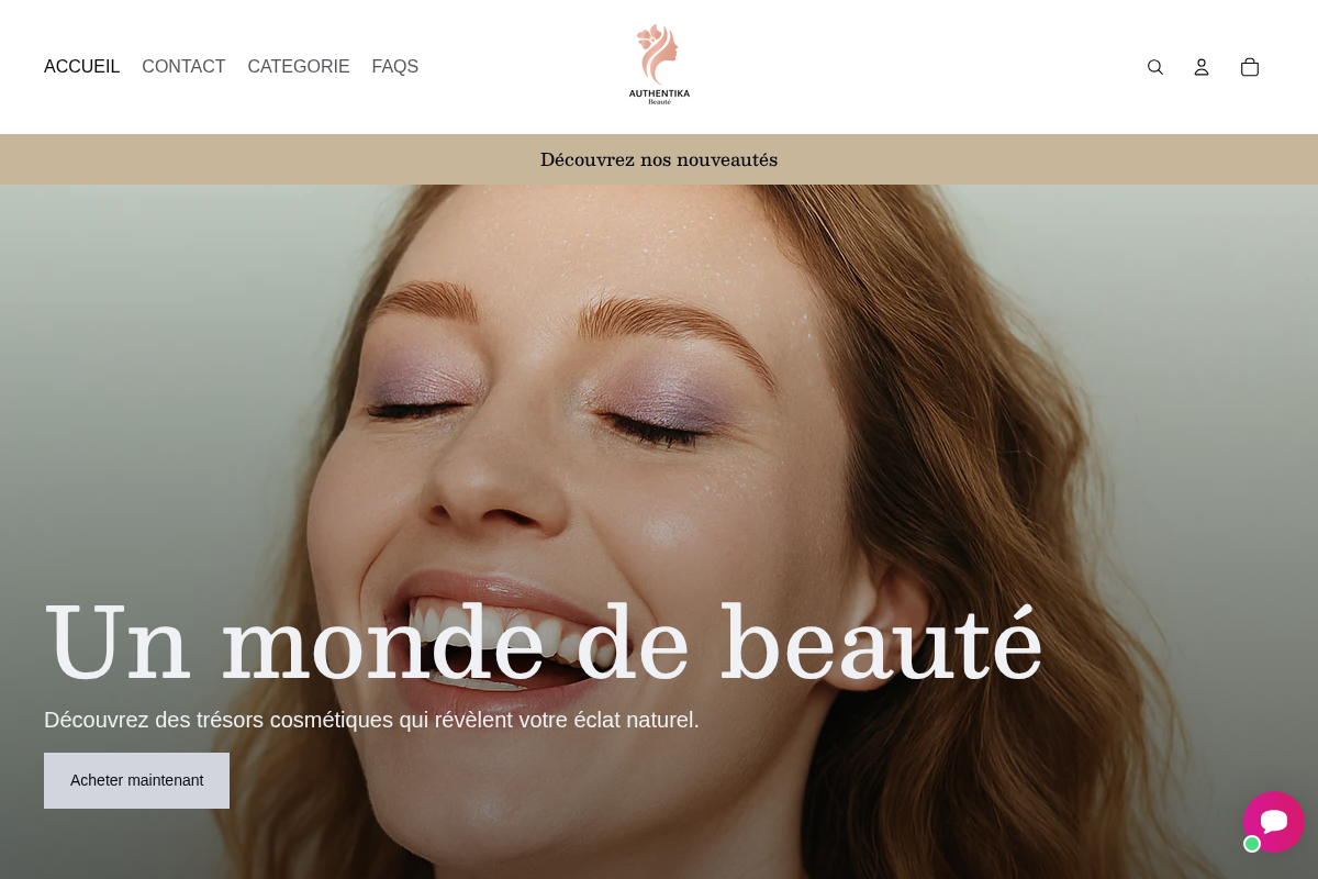 AUTHENTIKA homepage screenshot