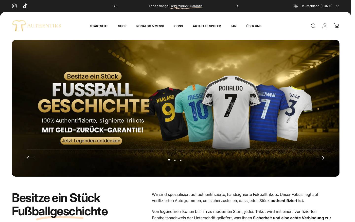 authentiks.de homepage screenshot