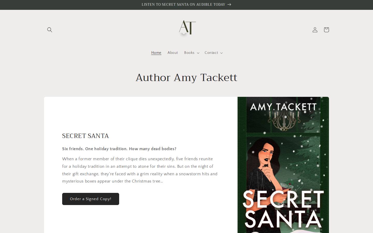 authoramytackett.com homepage screenshot