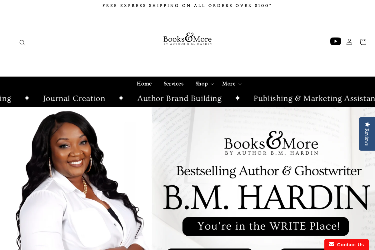 Books & More by Author B.M. Hardin homepage screenshot