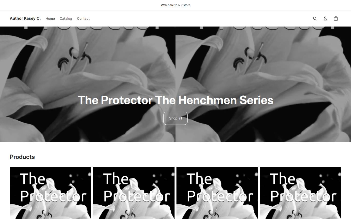 authorkaseyc.com homepage screenshot