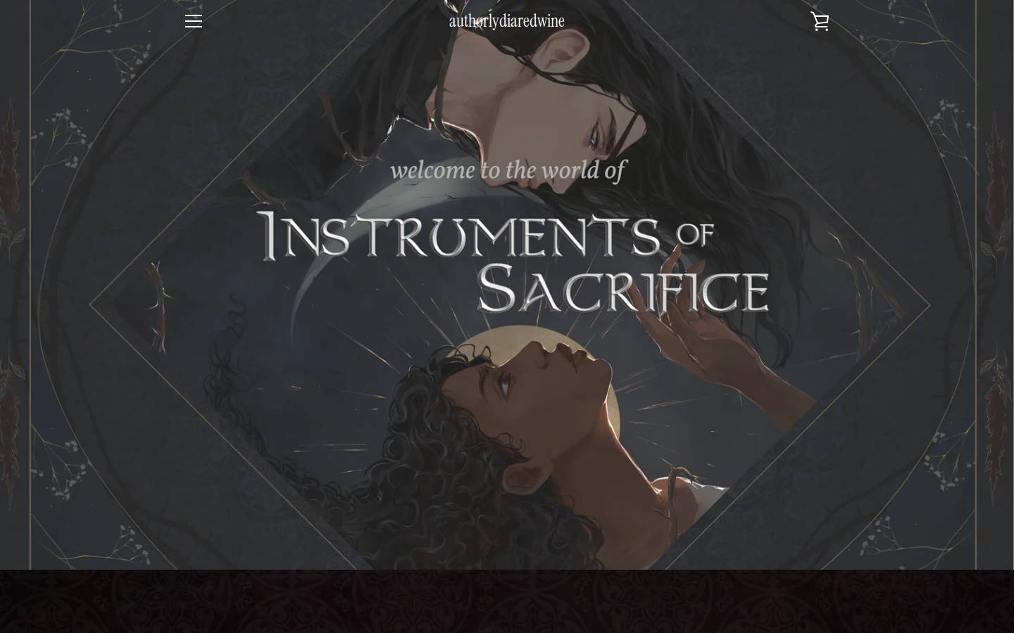 authorlydiaredwine.com homepage screenshot