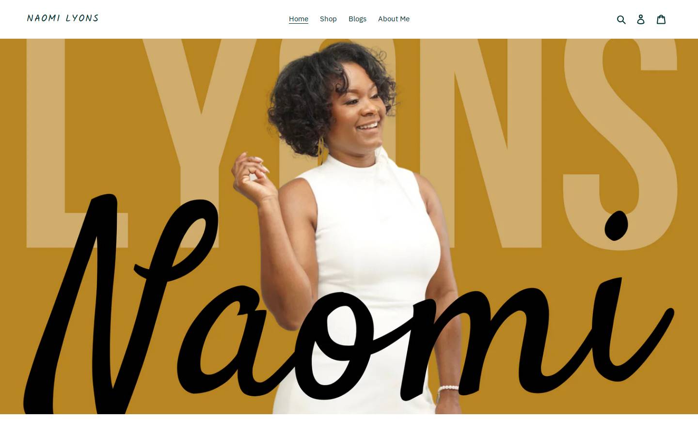 authornaomilyons.com homepage screenshot
