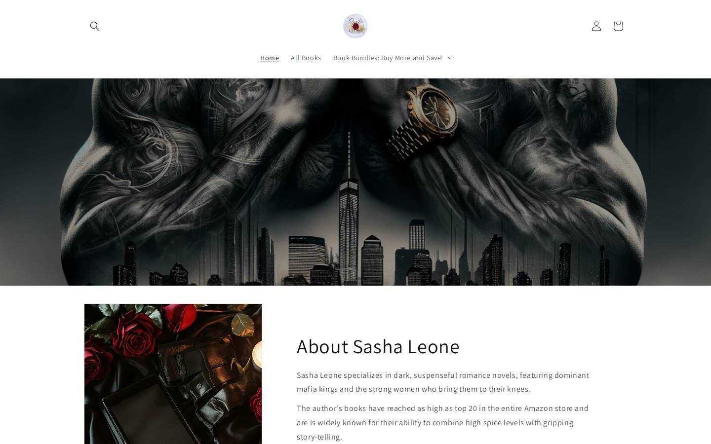 authorsashaleone.com homepage screenshot