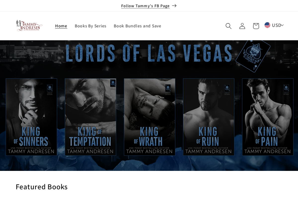 authortammyandresen.com homepage screenshot