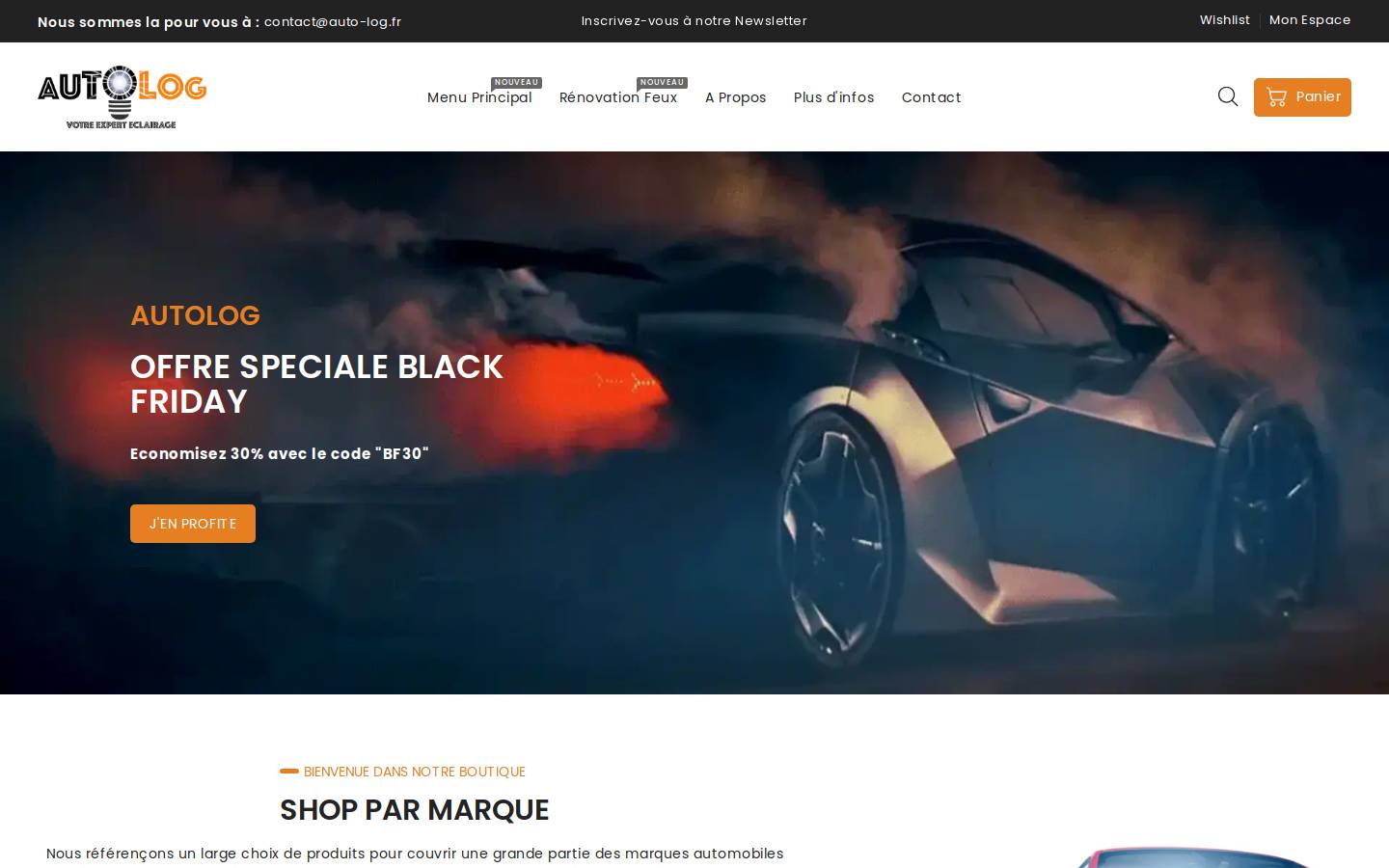 auto-log.fr homepage screenshot