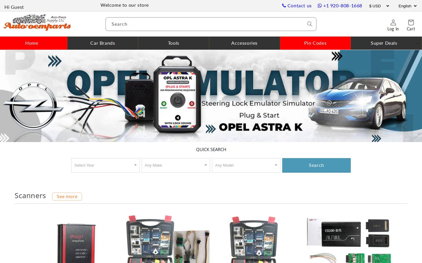 auto-oemparts.com homepage screenshot