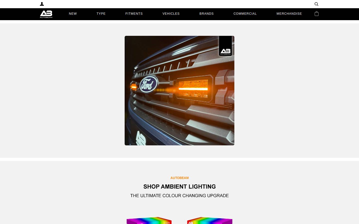 Autobeam homepage screenshot