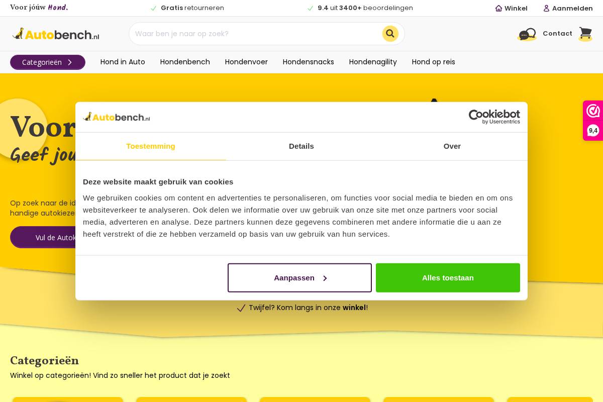 Autobench.nl homepage screenshot