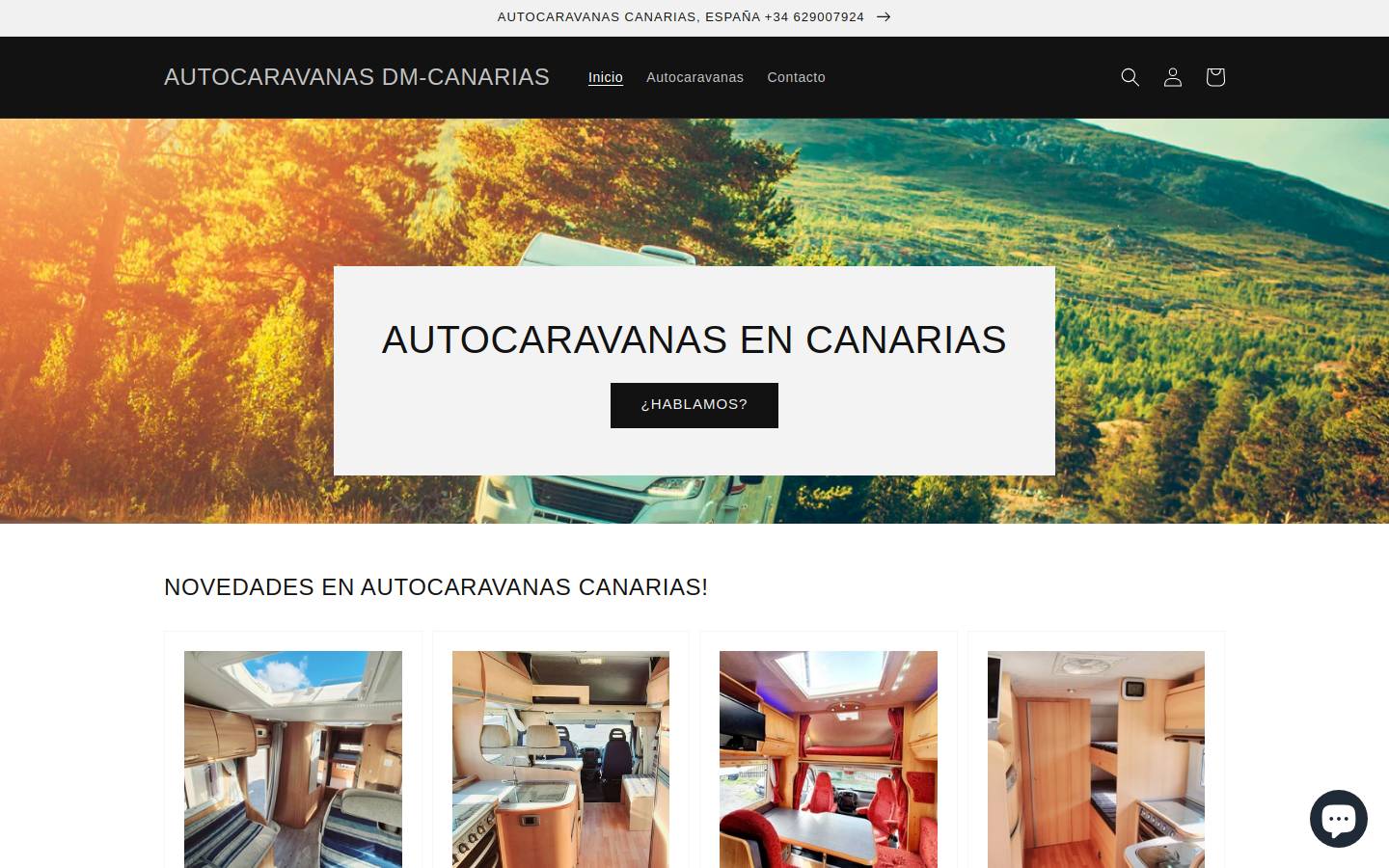 autocaravanasdm.com homepage screenshot