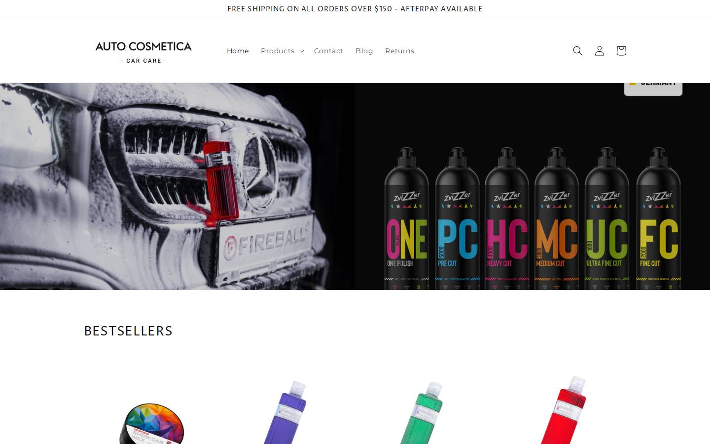 autocosmeticacarcare.com.au homepage screenshot