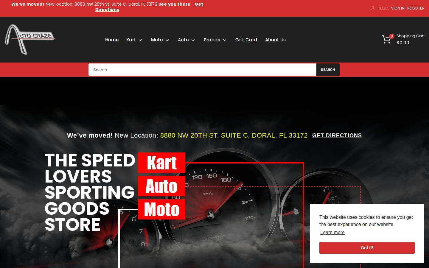 autocraze.com homepage screenshot