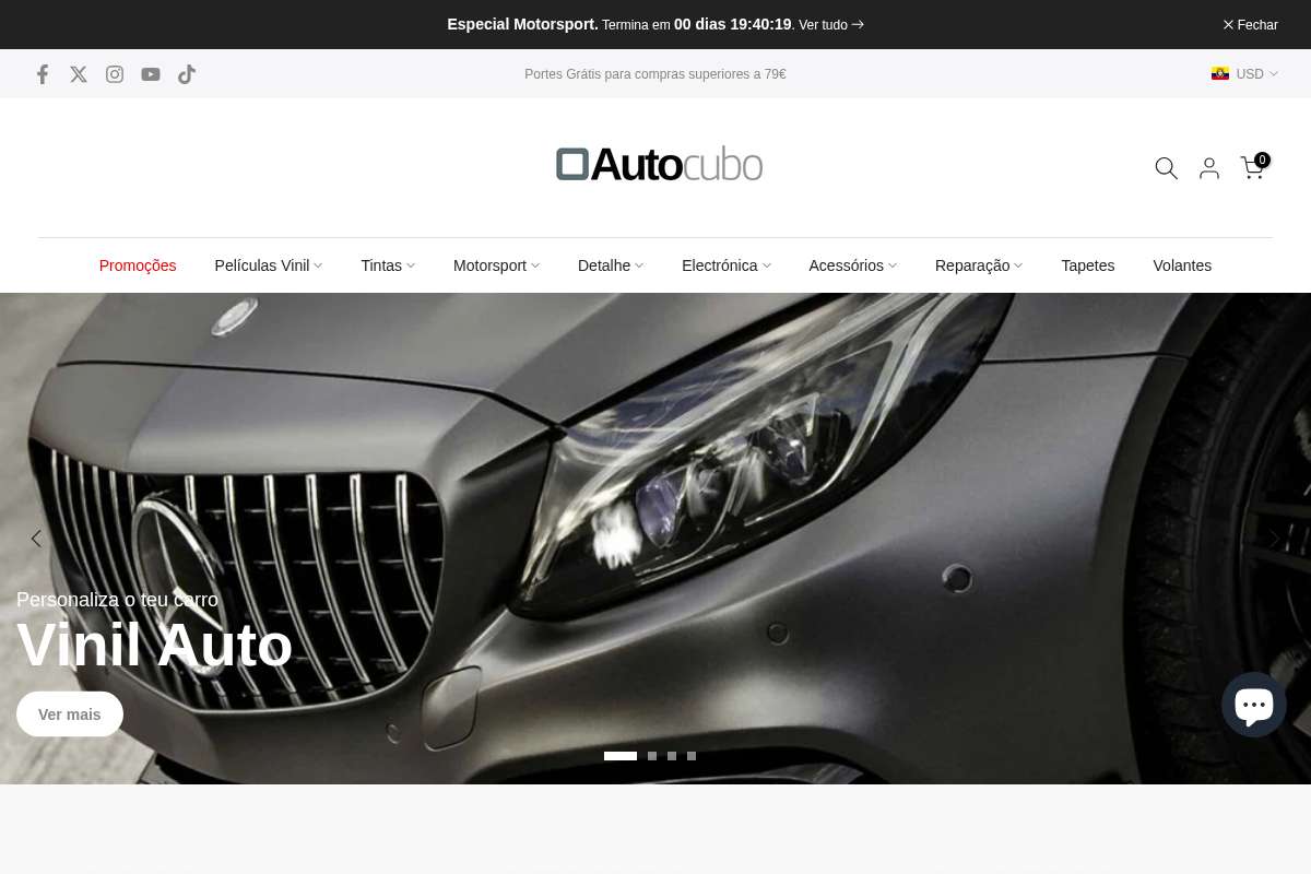 autocubo.pt homepage screenshot