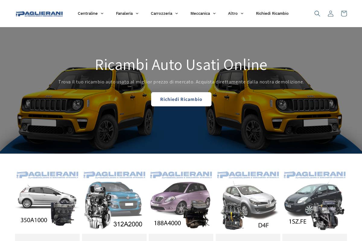 Autodemolizione Paglierani  homepage screenshot