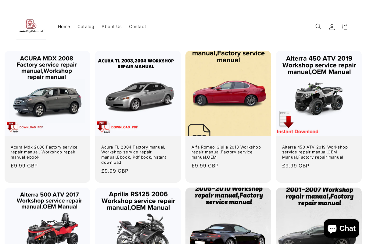 Auto Digi Manual homepage screenshot