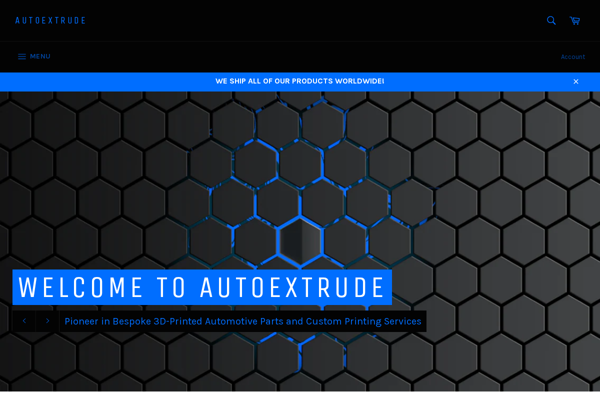 autoextrude.com homepage screenshot