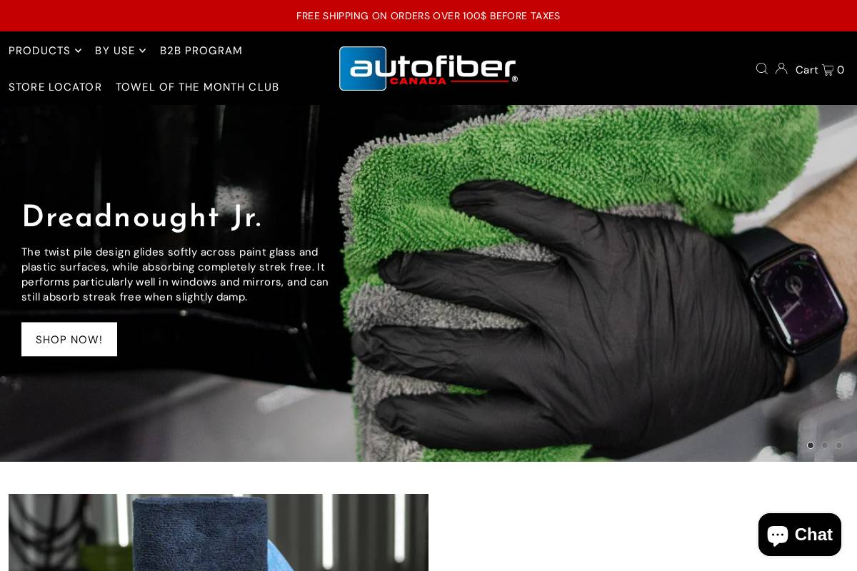 autofiber.ca homepage screenshot