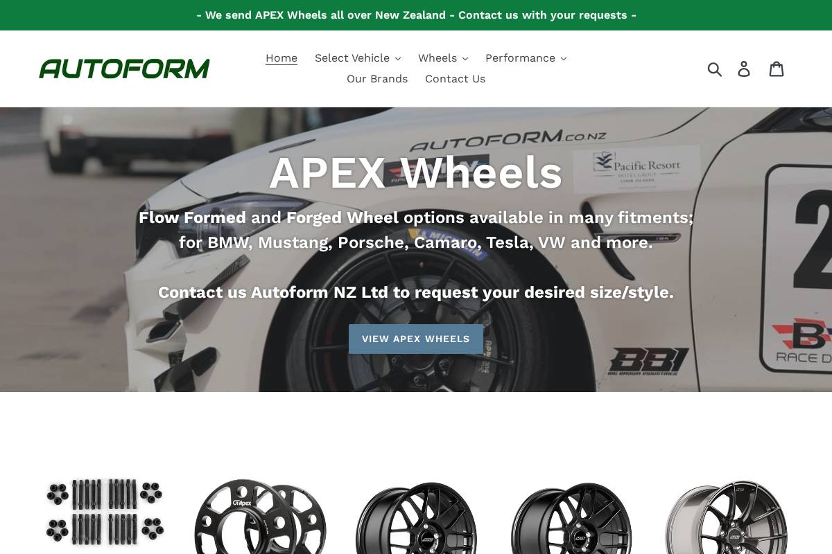 autoform.co.nz homepage screenshot