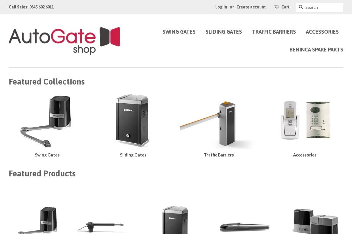autogateshop.co.uk homepage screenshot