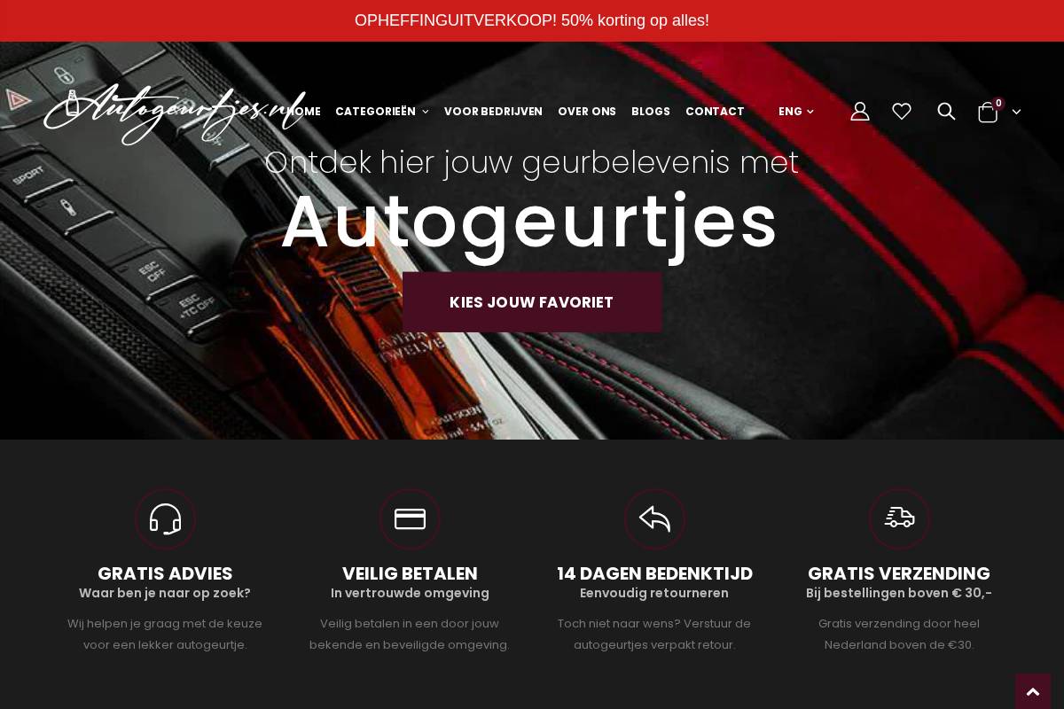 Autogeurtjes homepage screenshot