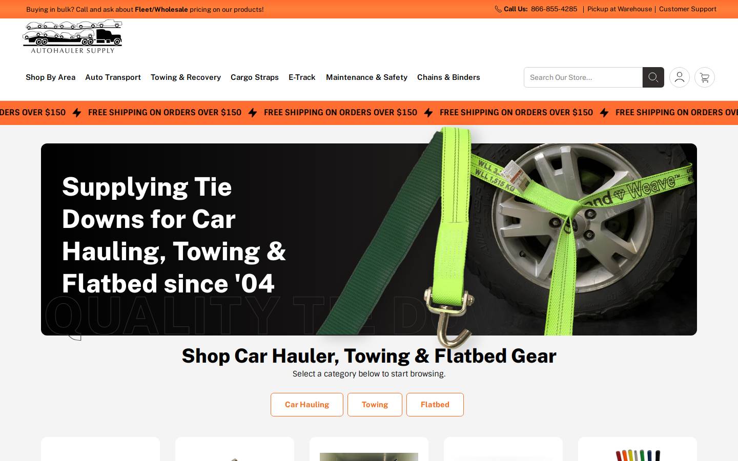 autohaulersupply.com homepage screenshot